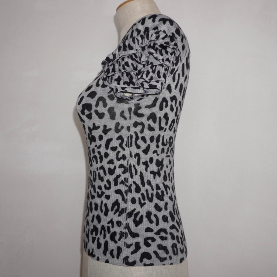 Leopard Knit Top (M)