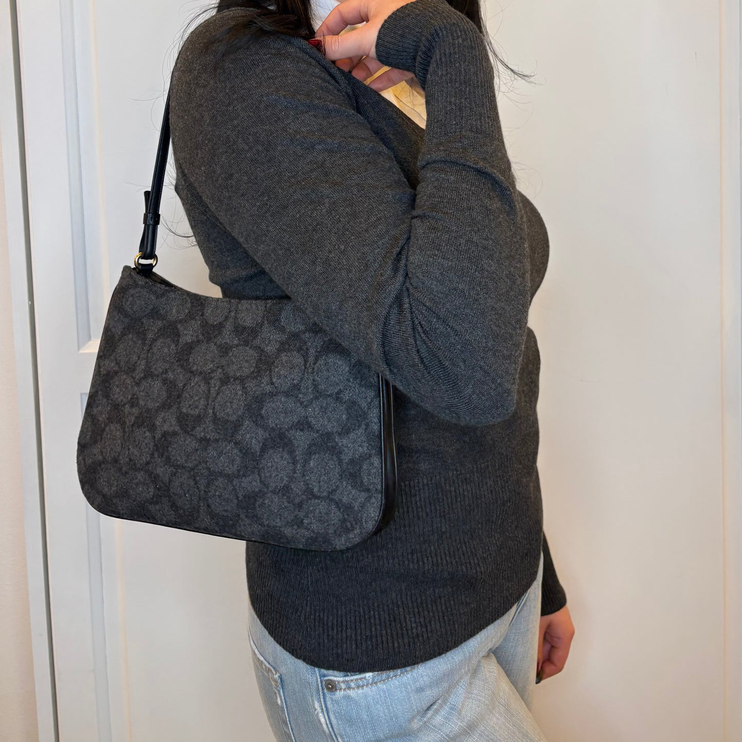 Coach Wool Monogram Purse