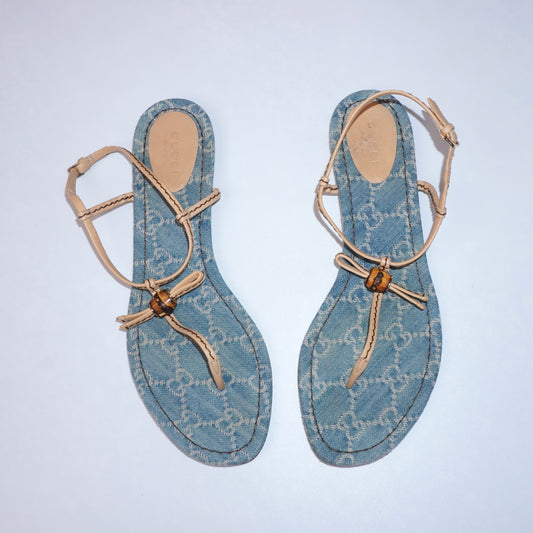 Gucci Denim Sandals (38)