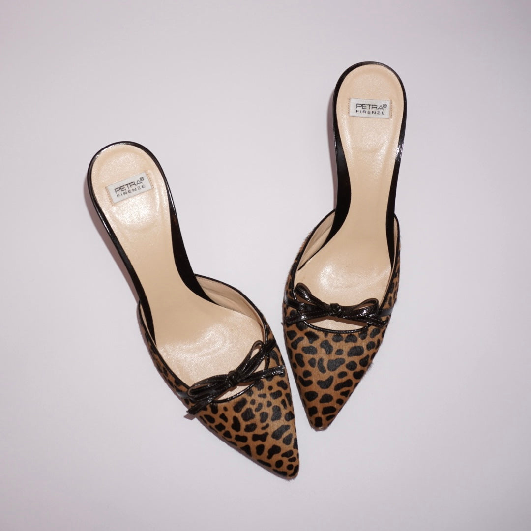 Leopard Bow Mules (37.5)