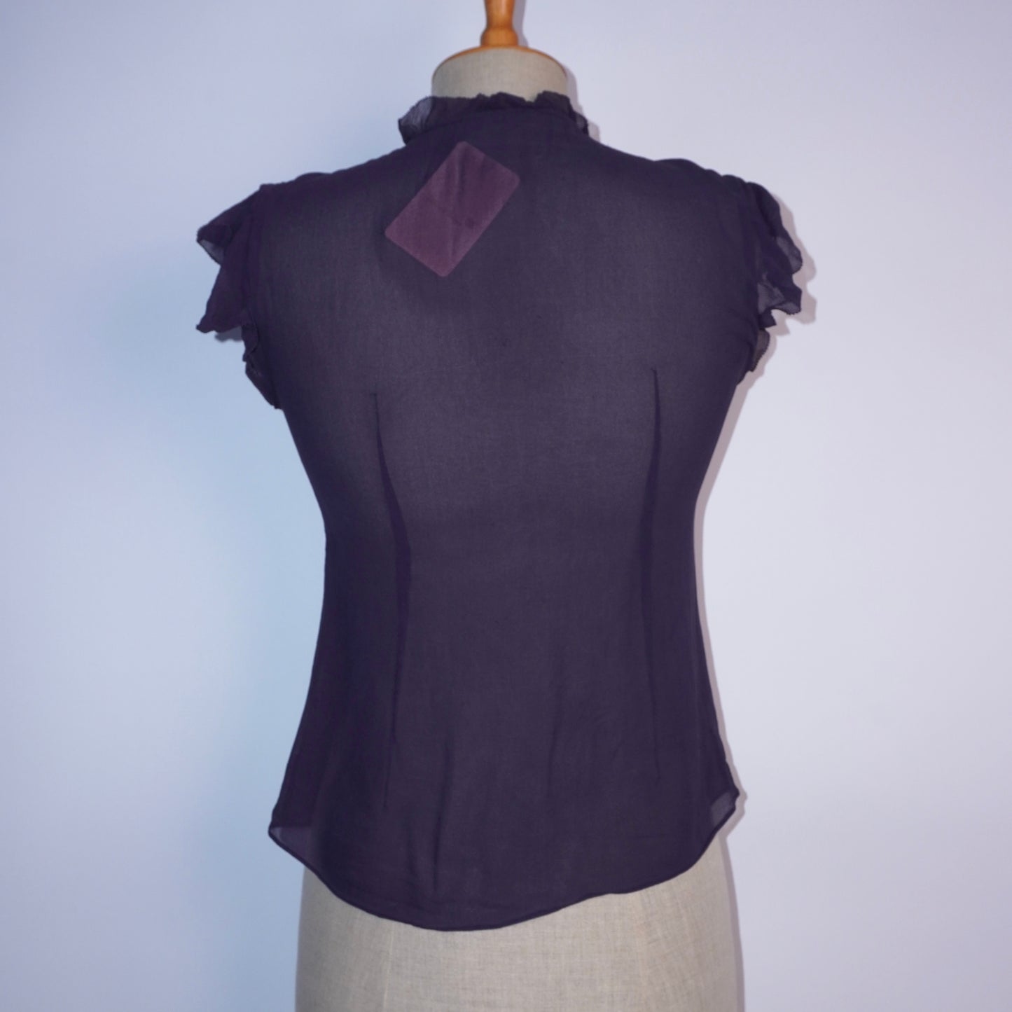 Silk ruffle top (S)