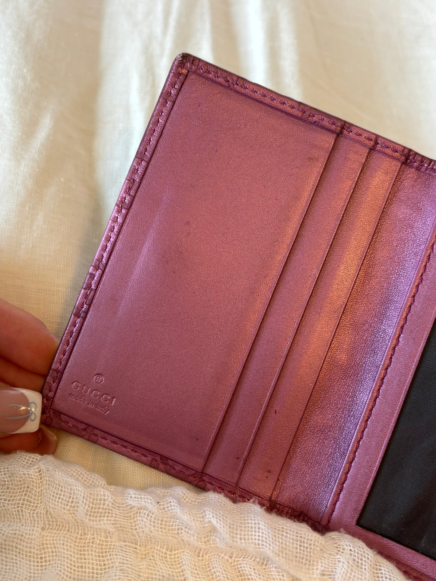 Gucci Guccissima Pink Wallet