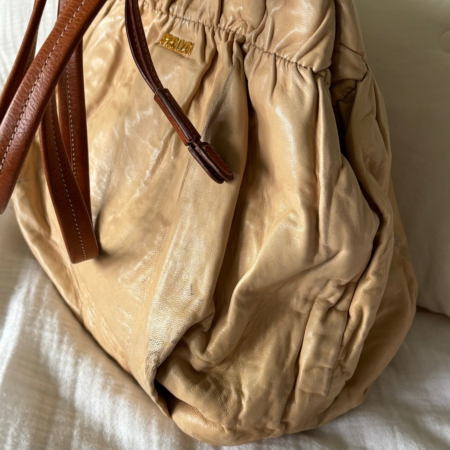 Prada Tan Nappa Purse