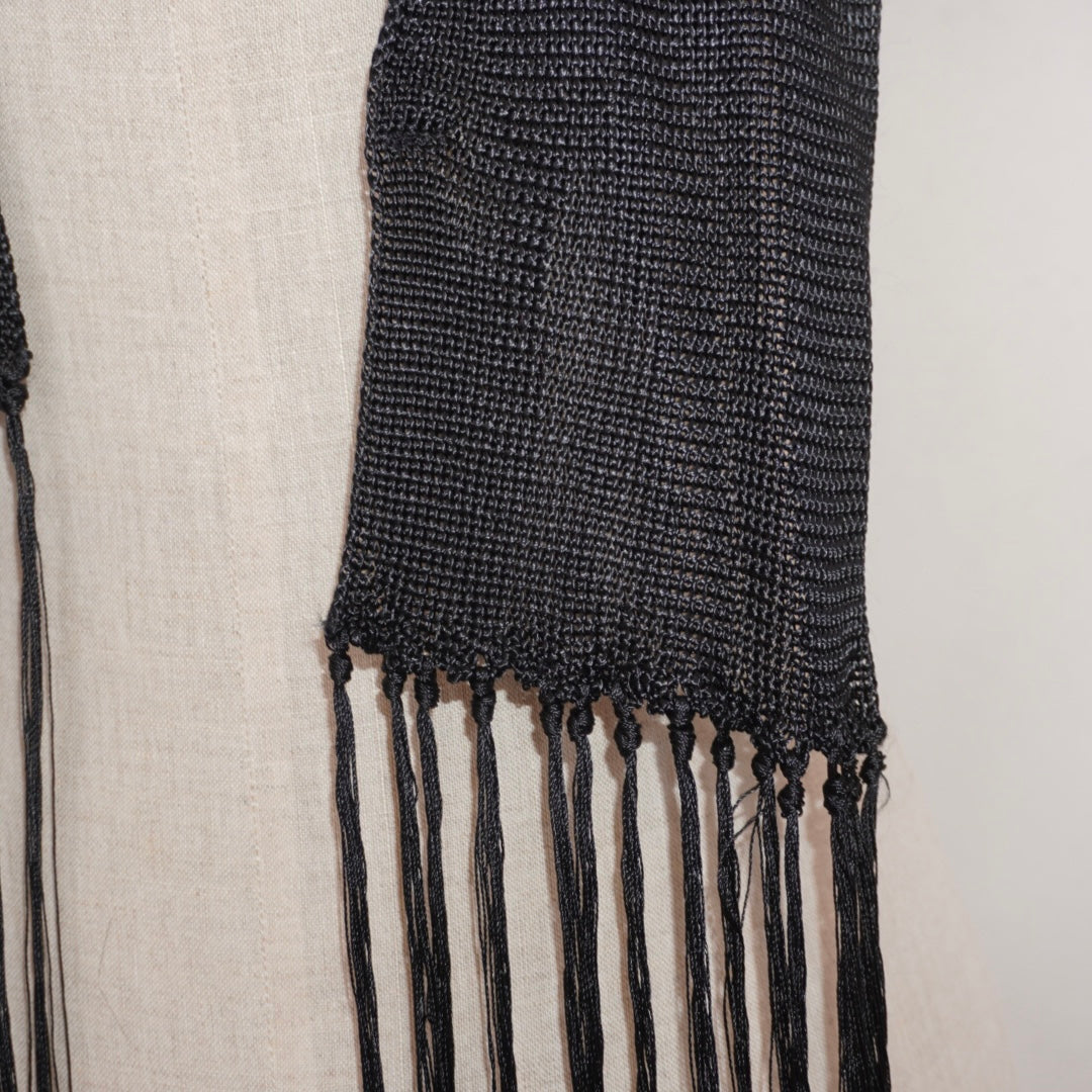 Black Skinny Scarf