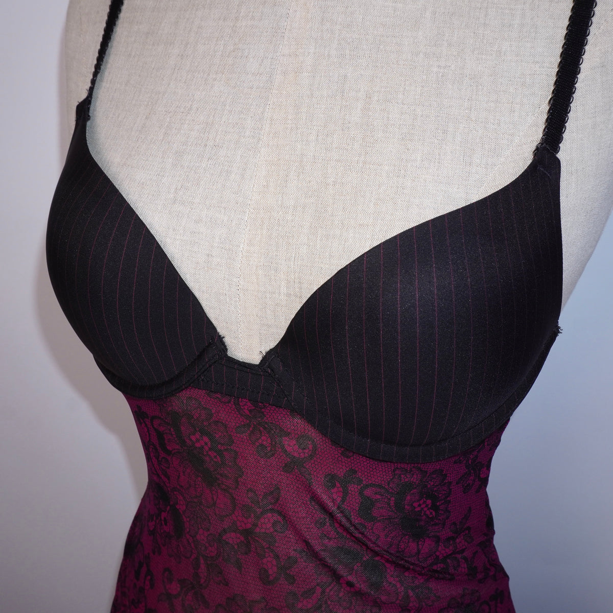 Pinstripe Lace Babydoll (S)
