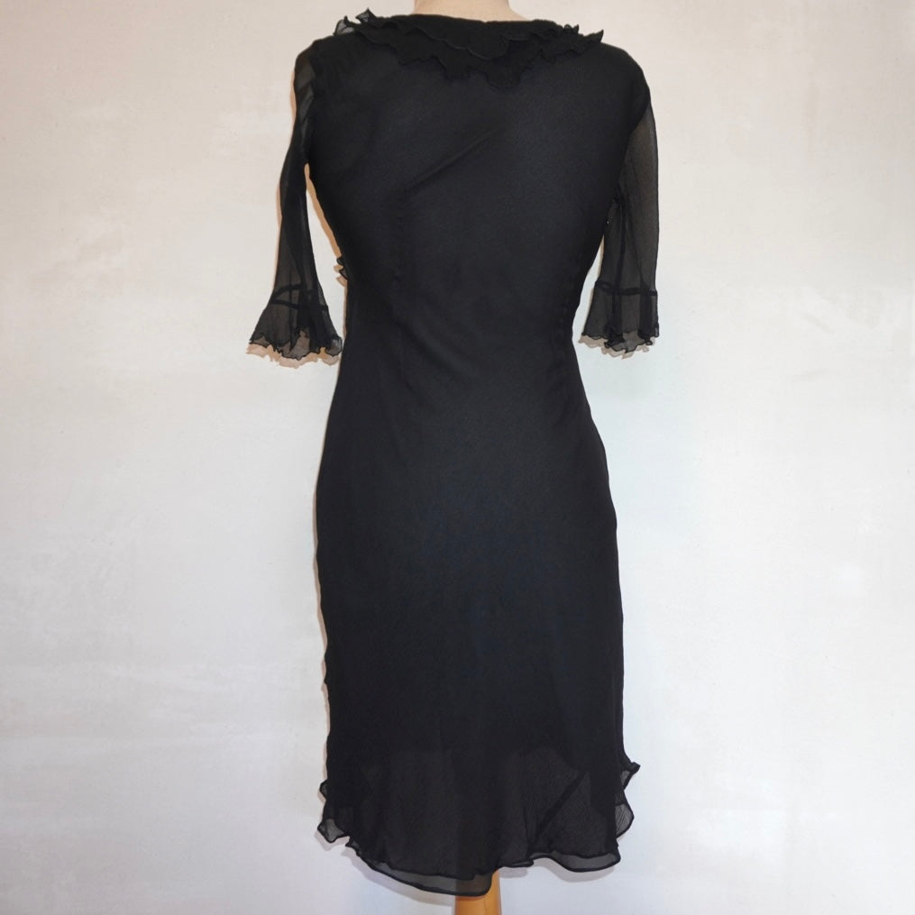 Silk Ruffle Dress (XS)