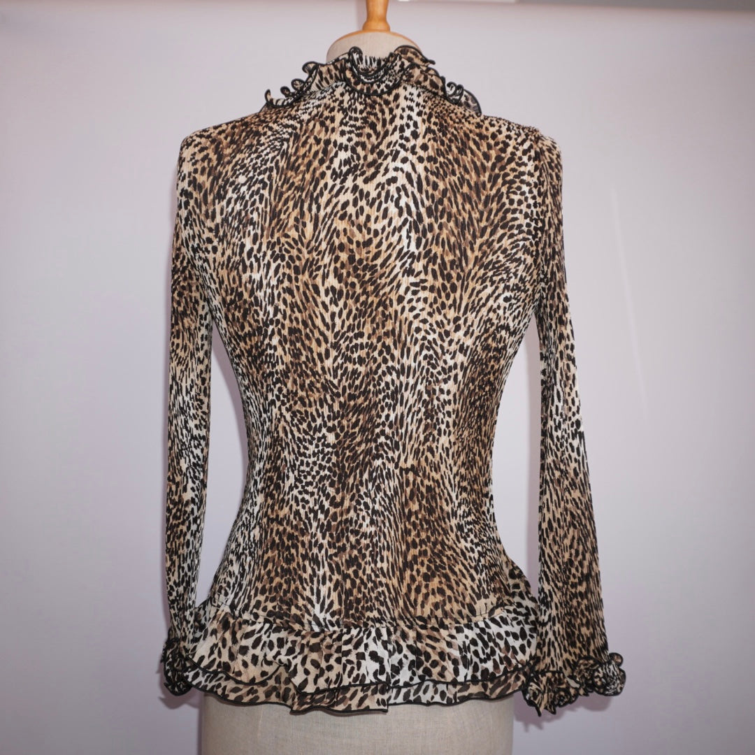 Pleated Ruffle Blouse (M)