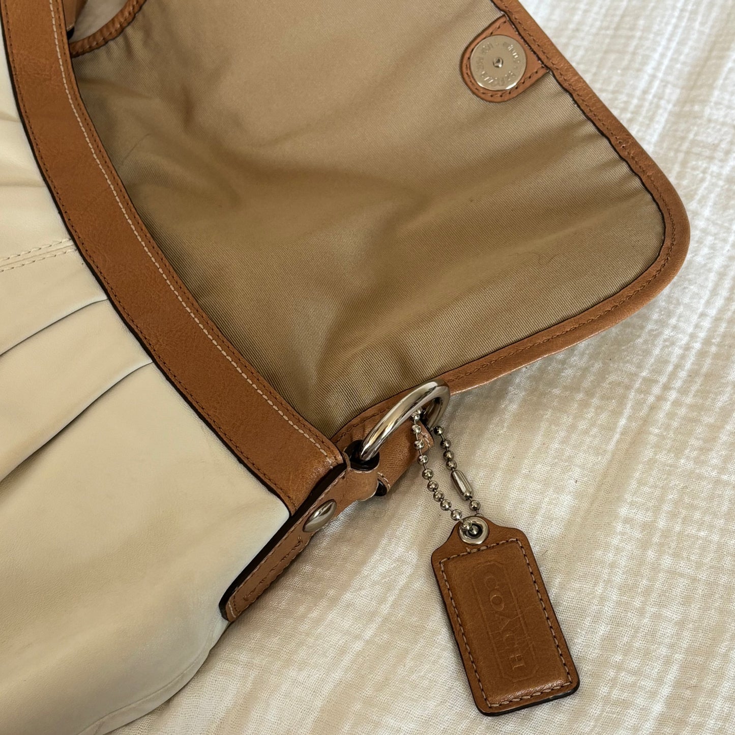 Coach White Leather Purse