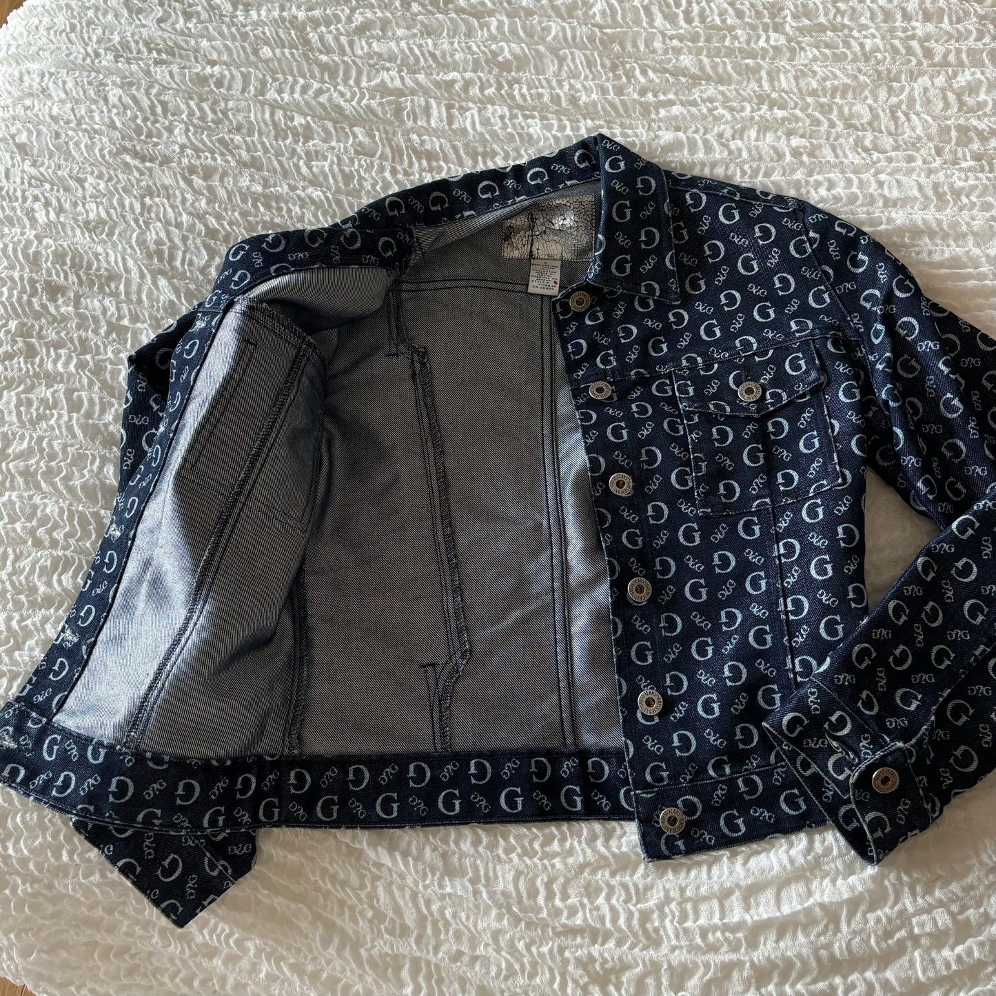 Guess Monogram Denim Jacket (XS)