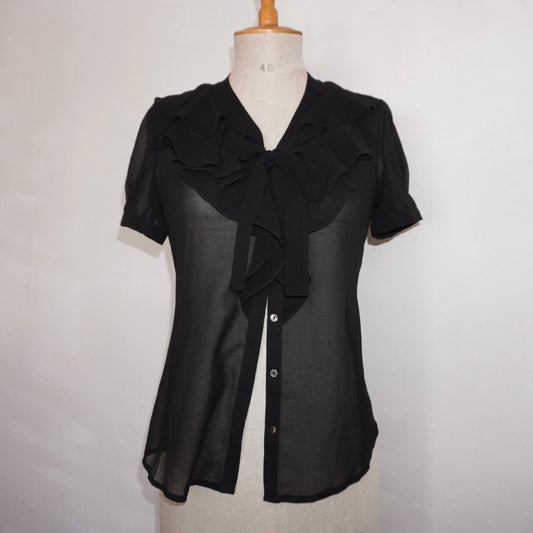 Sheer Ruffle Blouse (S)
