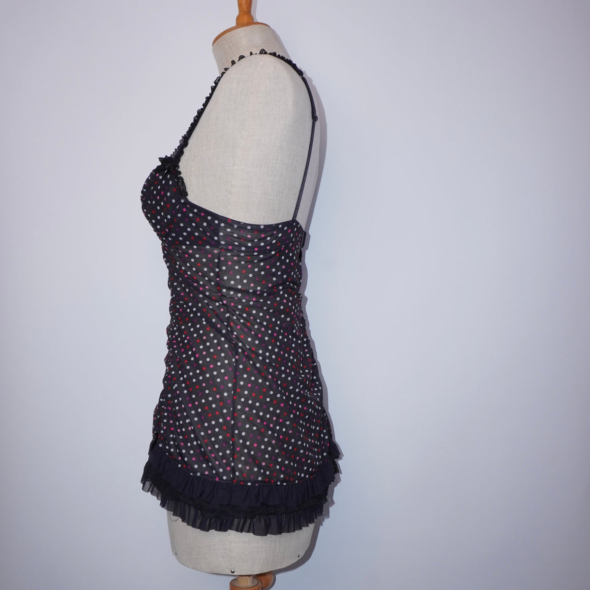 Polkadot Ruffle Babydoll (M)