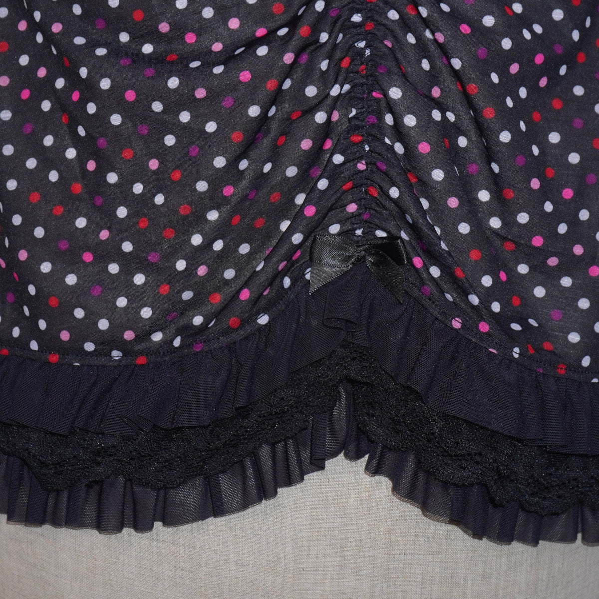 Polkadot Ruffle Babydoll (M)