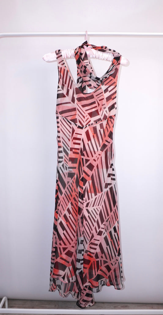 Silk Abstract Dress (S)