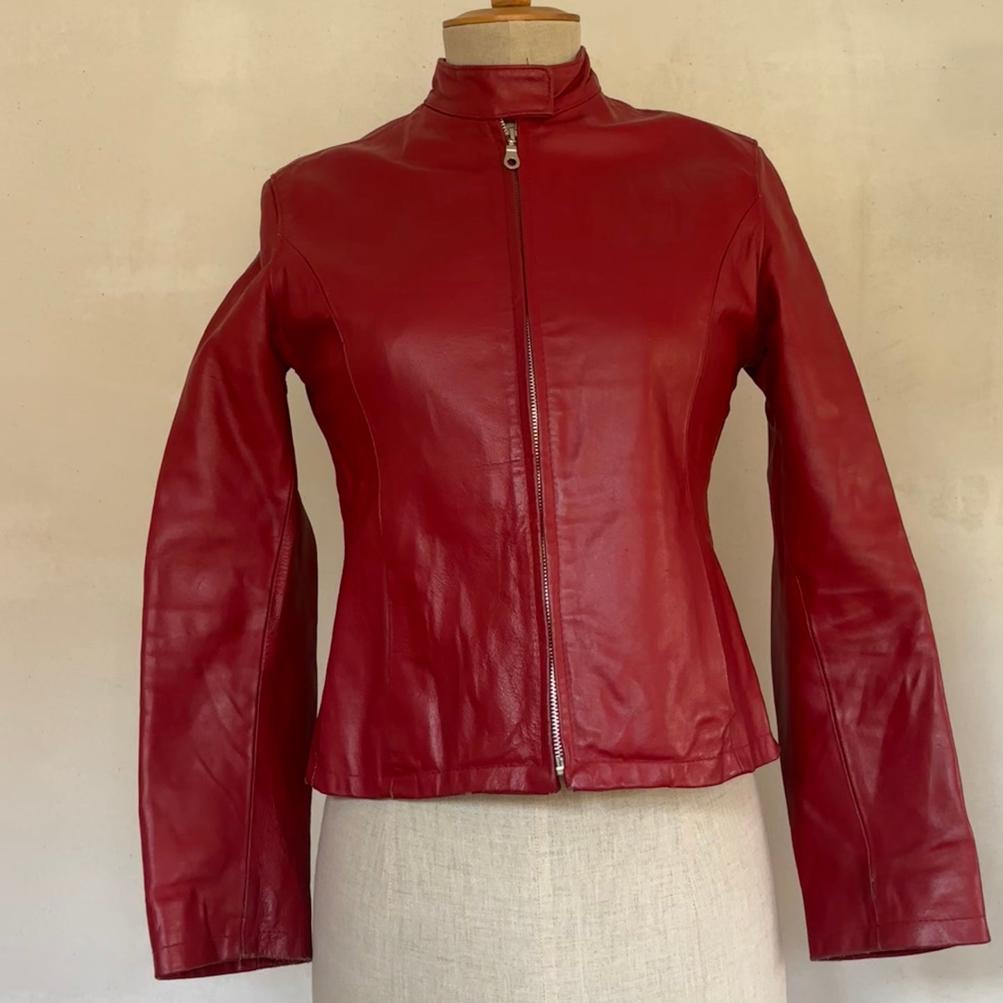 Red Leather Jacket (XS)