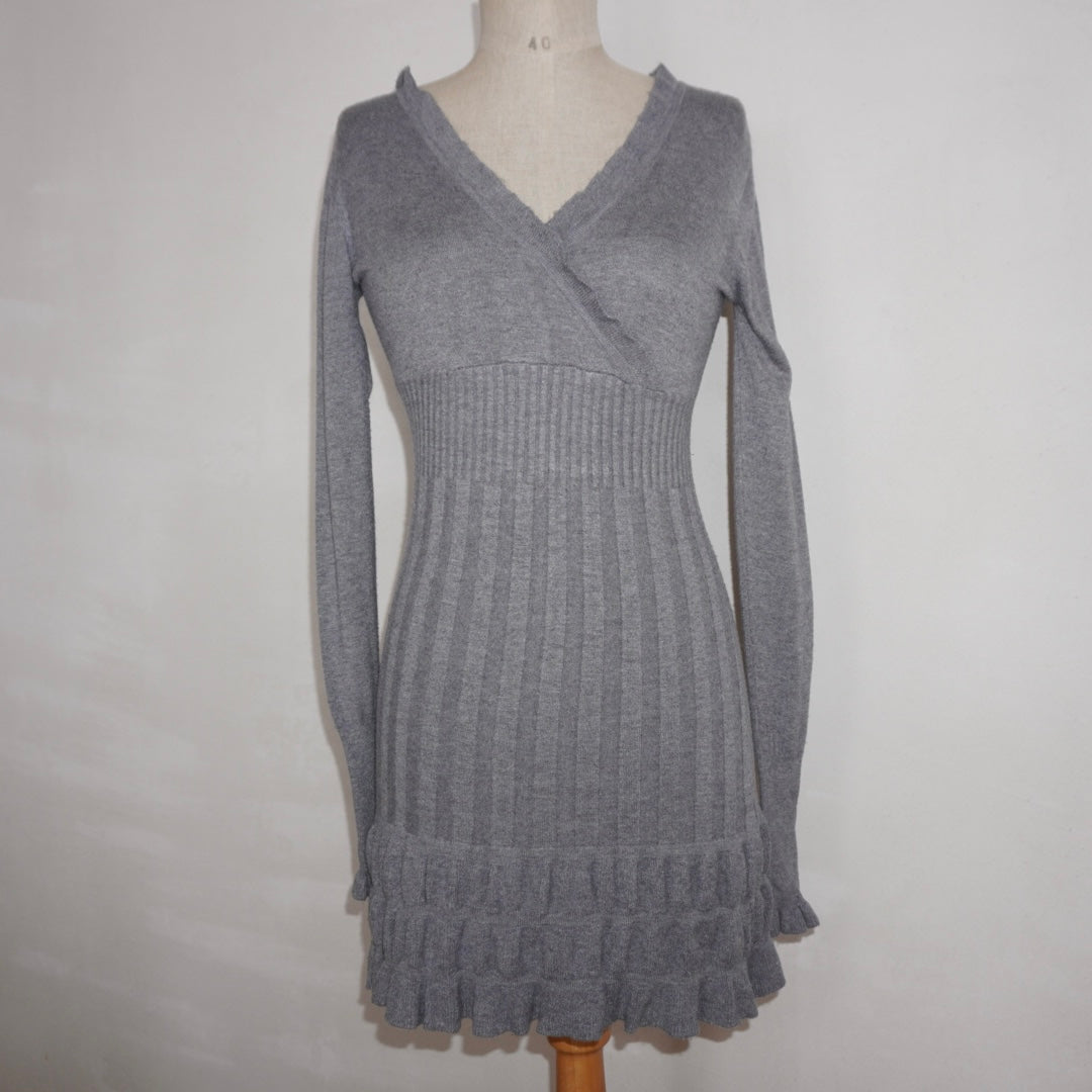 Knit Ruffle Dress (S)