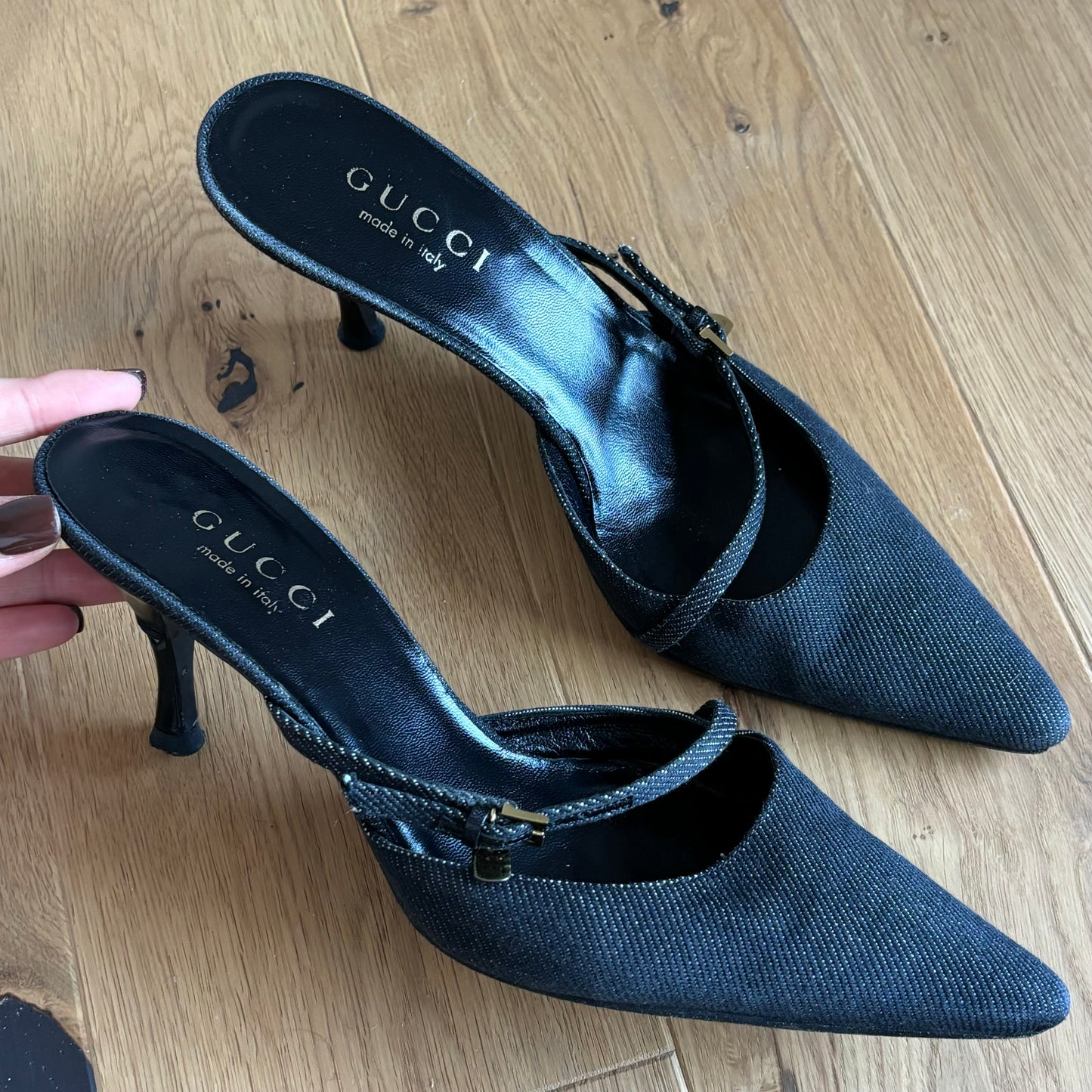 Gucci Denim Mules (36)