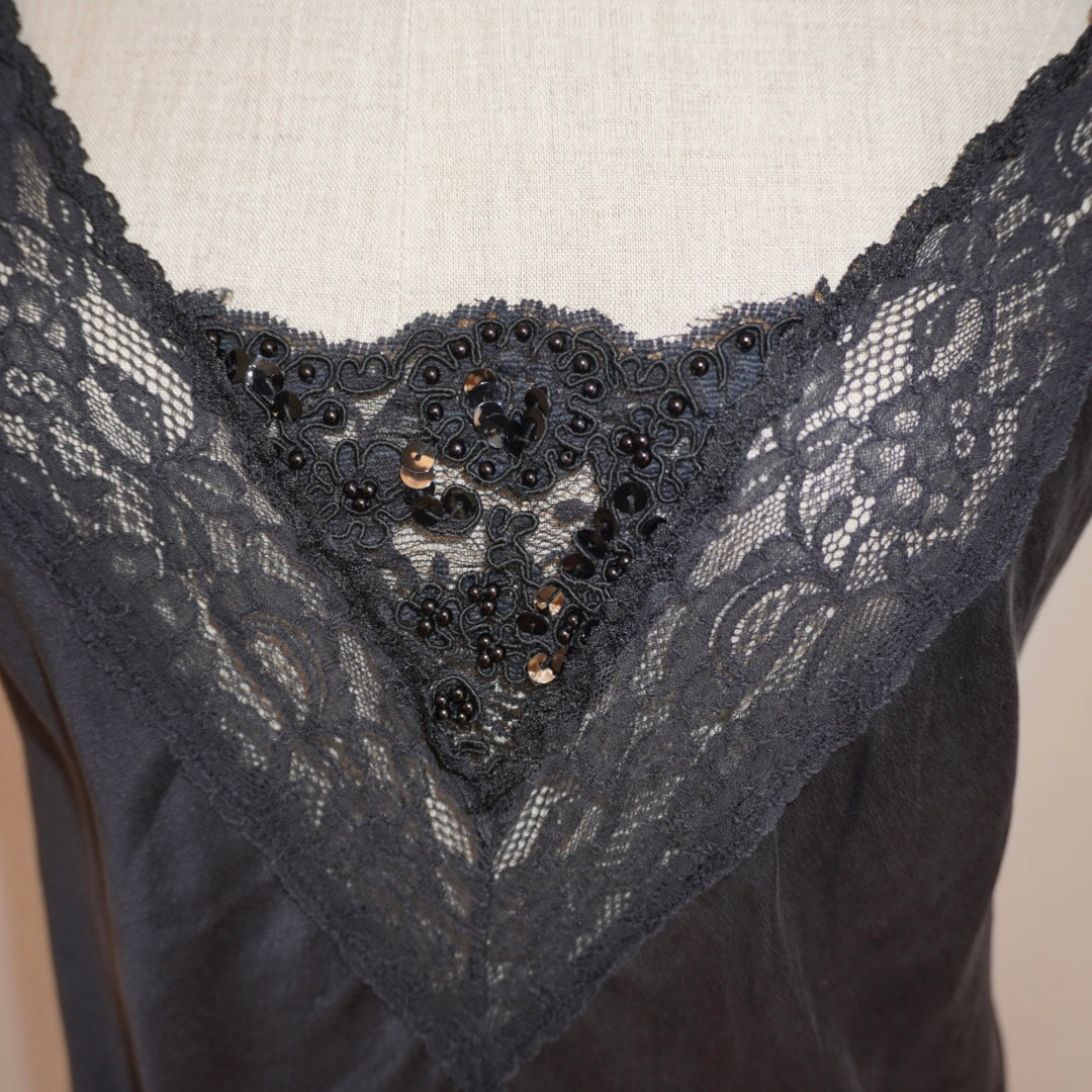 Silk Open Back Dress (M)