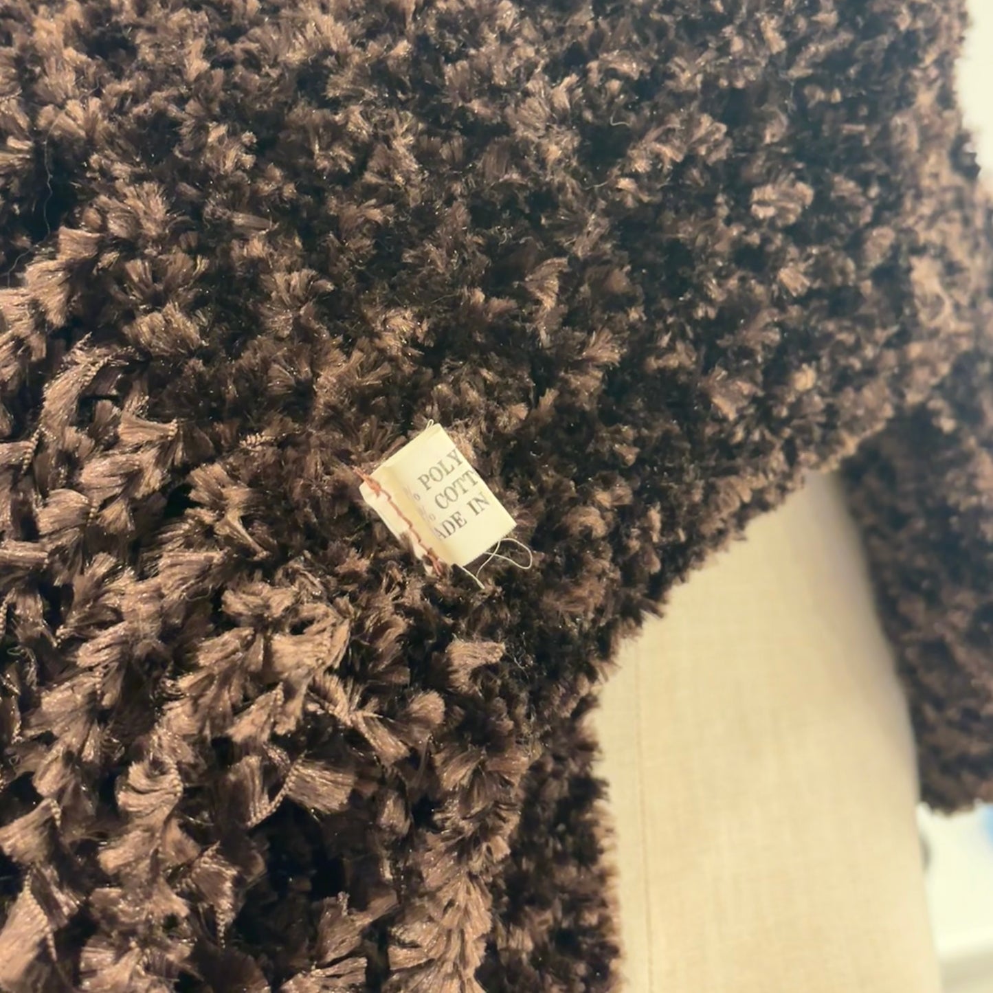 Brown Fuzzy Scarf