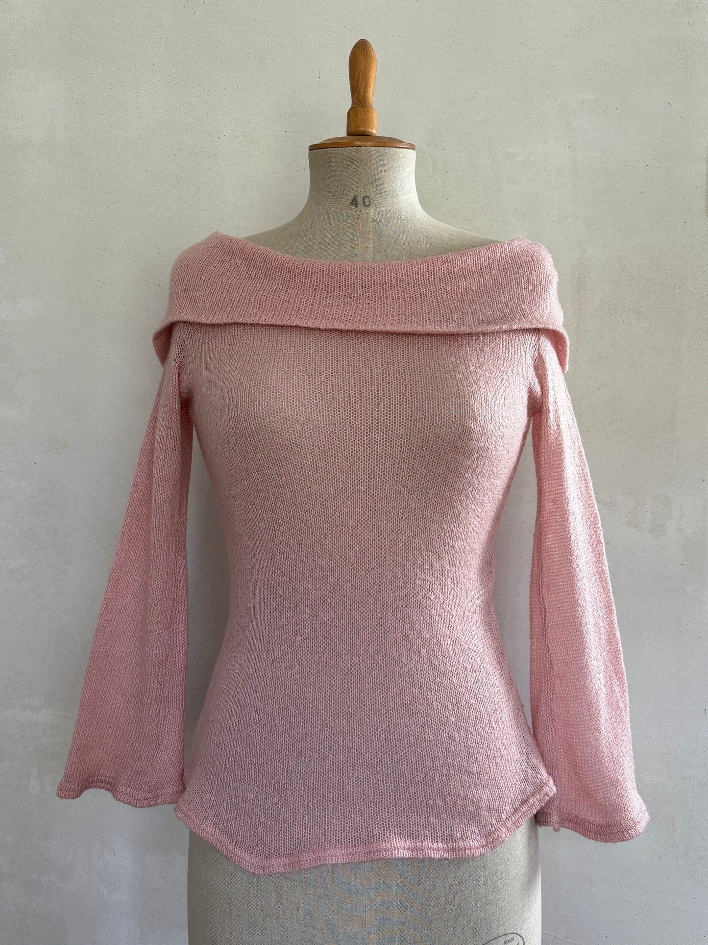 Pink Knit Offshoulder Top (XS/S)