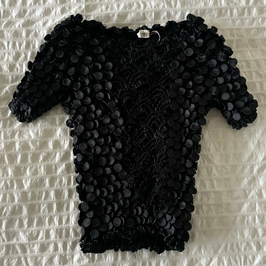 Black Popcorn Top (One Size)