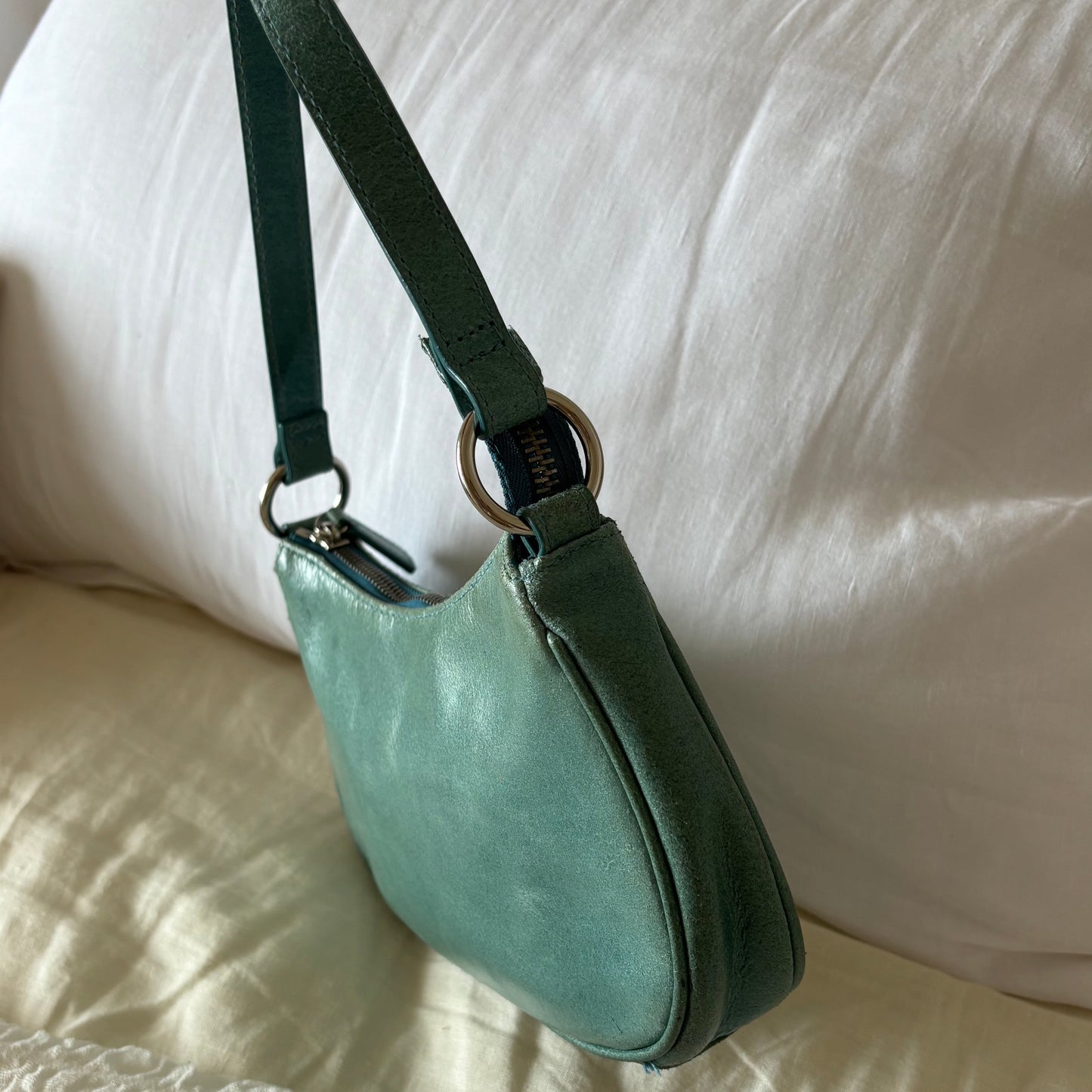 Turquoise Leather Purse