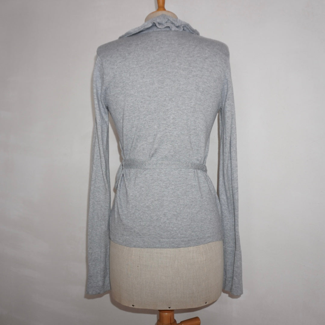 Ruffle Tie Cardigan (S)