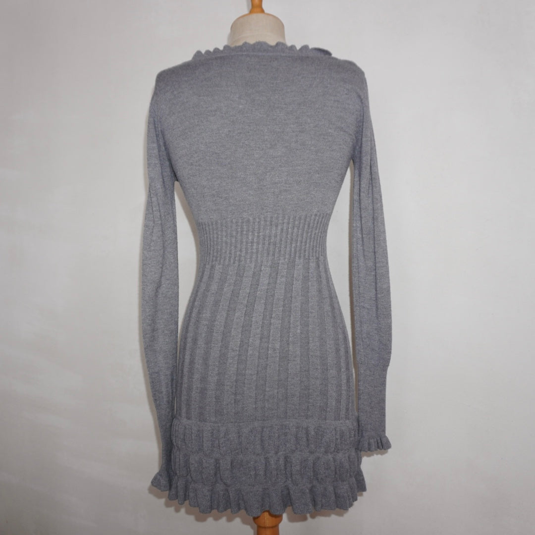 Knit Ruffle Dress (S)