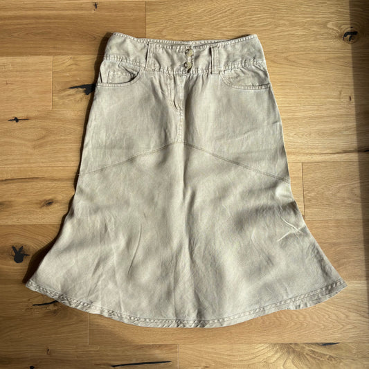 Linen Flare Skirt (S)