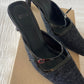 Grey Wool Coach Mules (37.5)