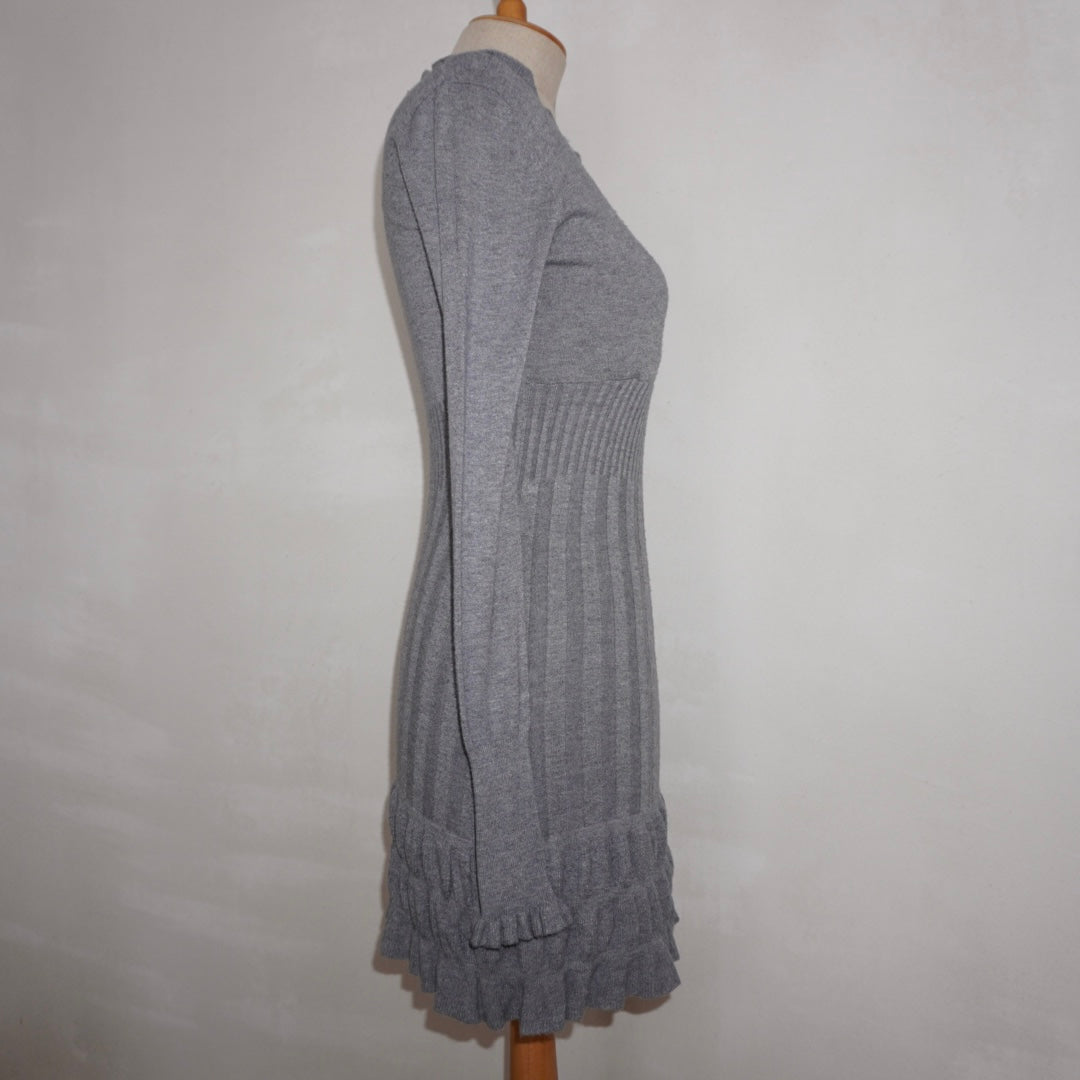 Knit Ruffle Dress (S)