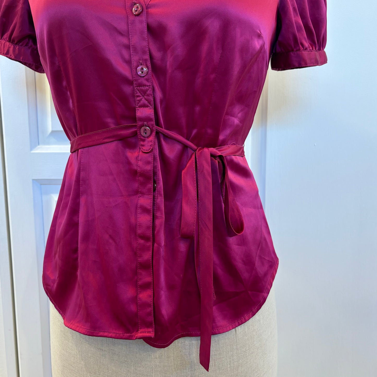 Satin Tie Blouse (XS)