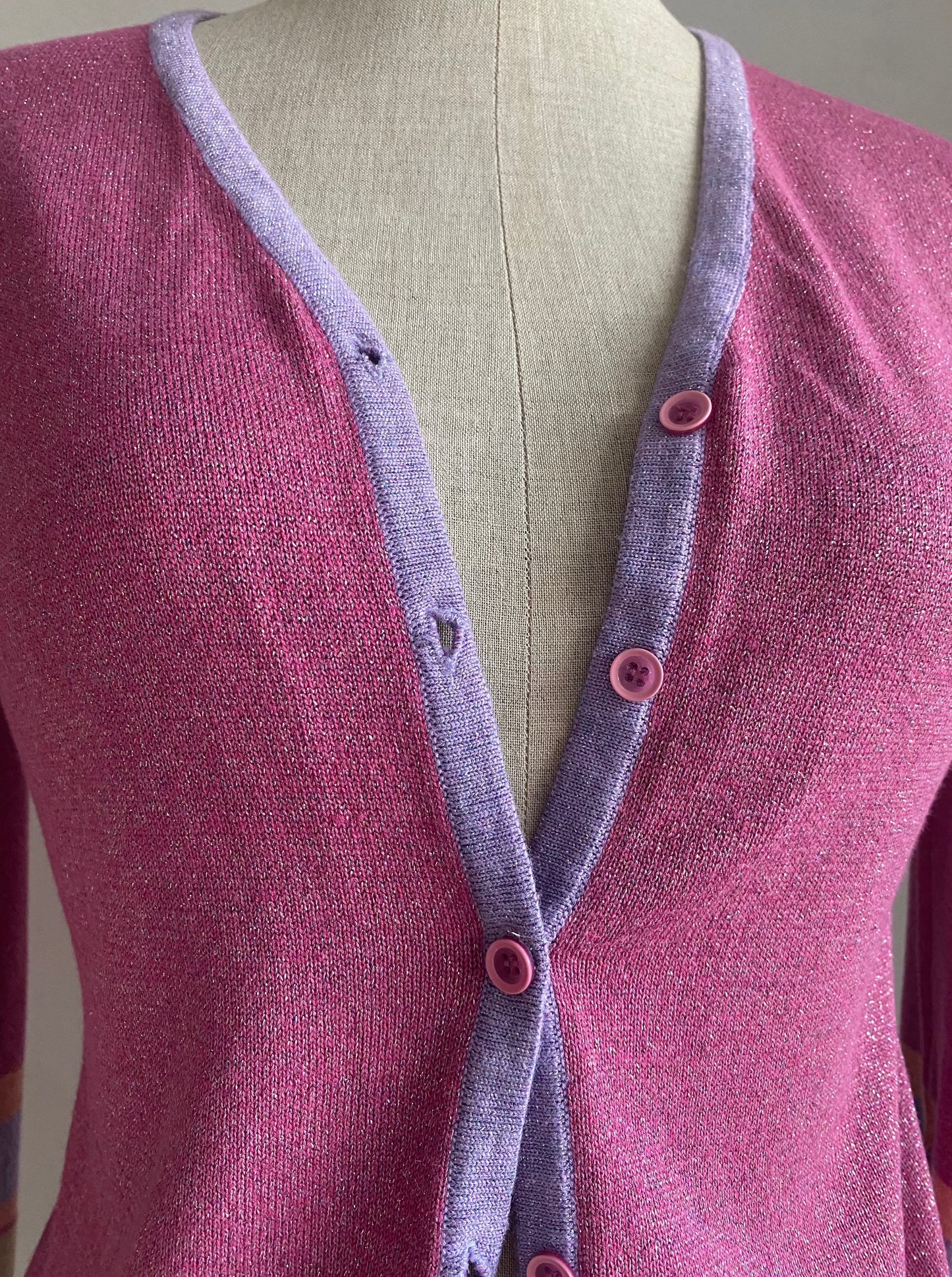 Pink Glittery Cardigan (M)