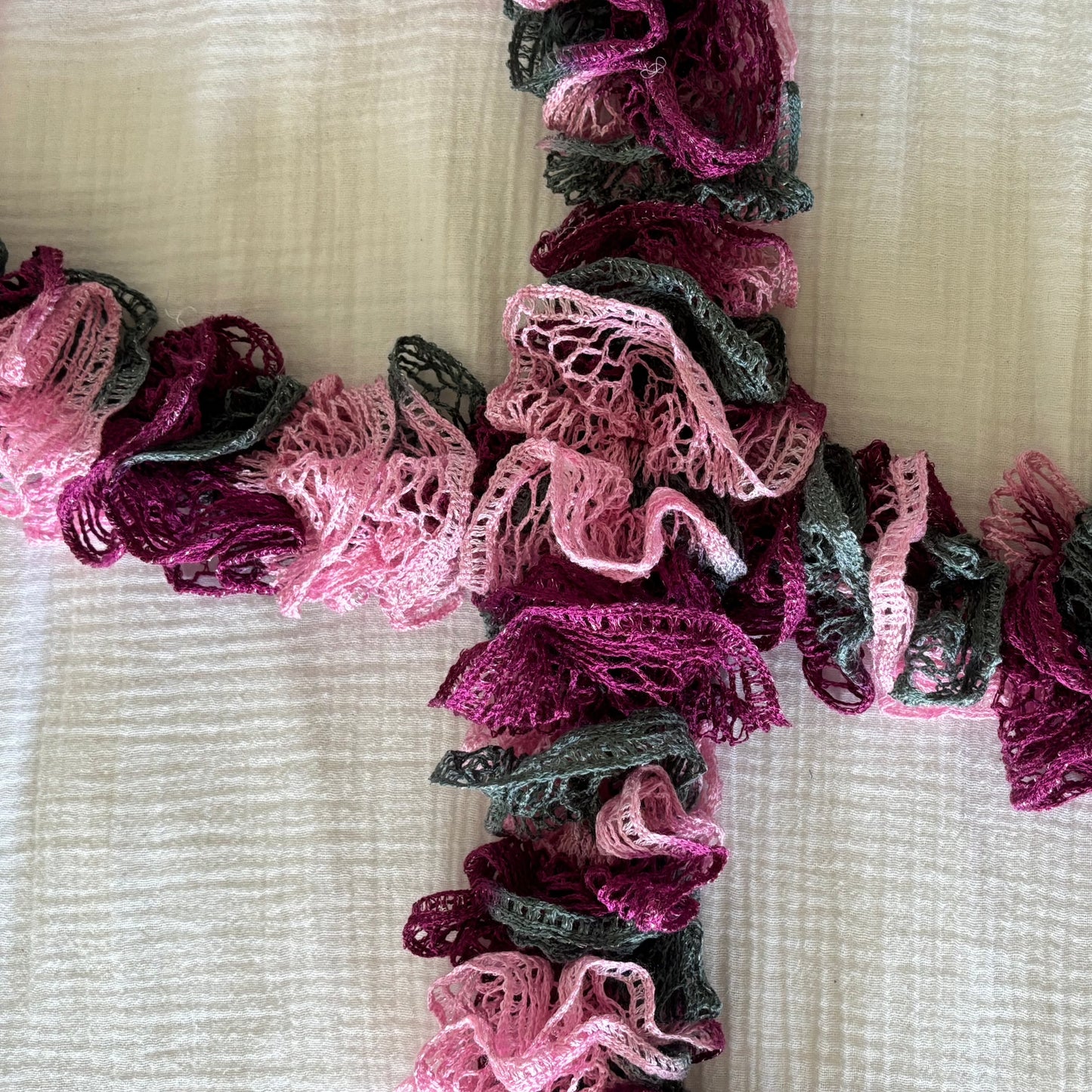 Fuchsia Ruffle Scarf