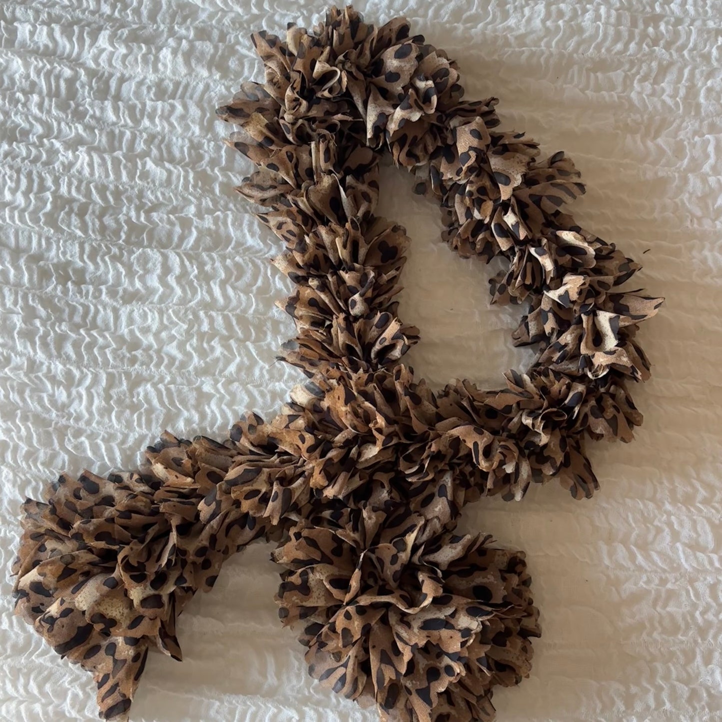 Leopard Ruffle Scarf