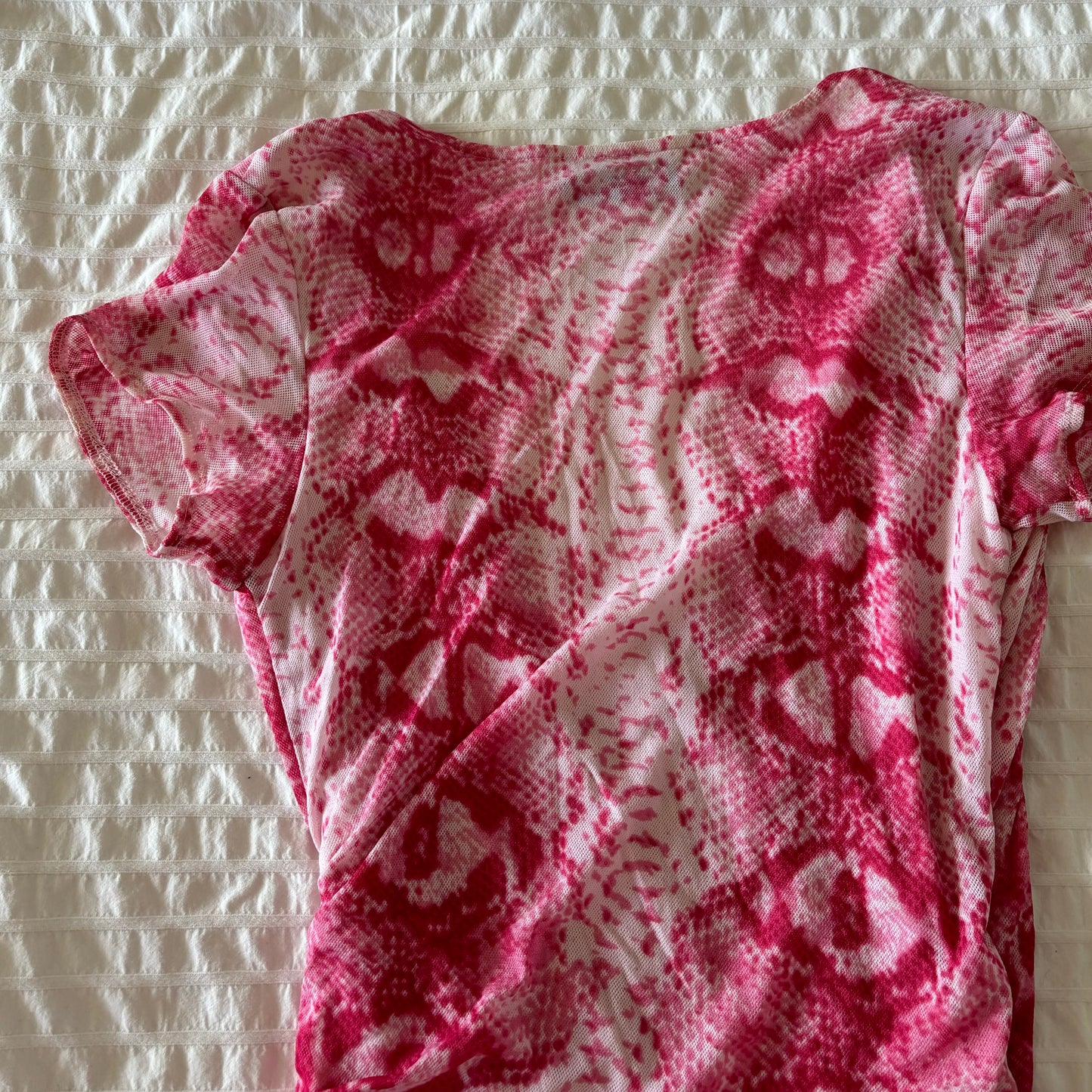 Pink Snakeskin Print top (M)