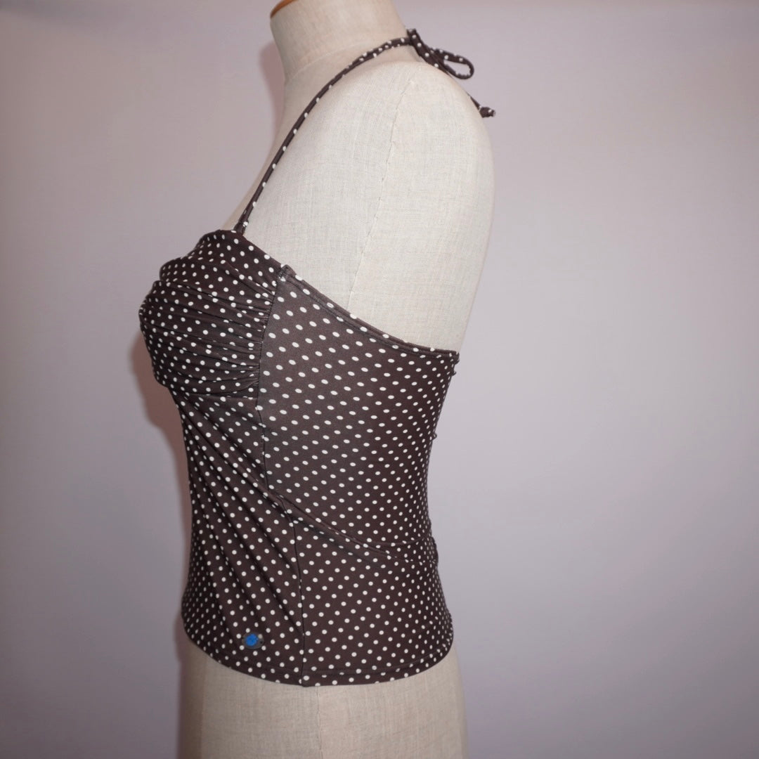 Polkadot Halterneck Top (XS)