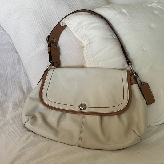 Coach White Leather Purse