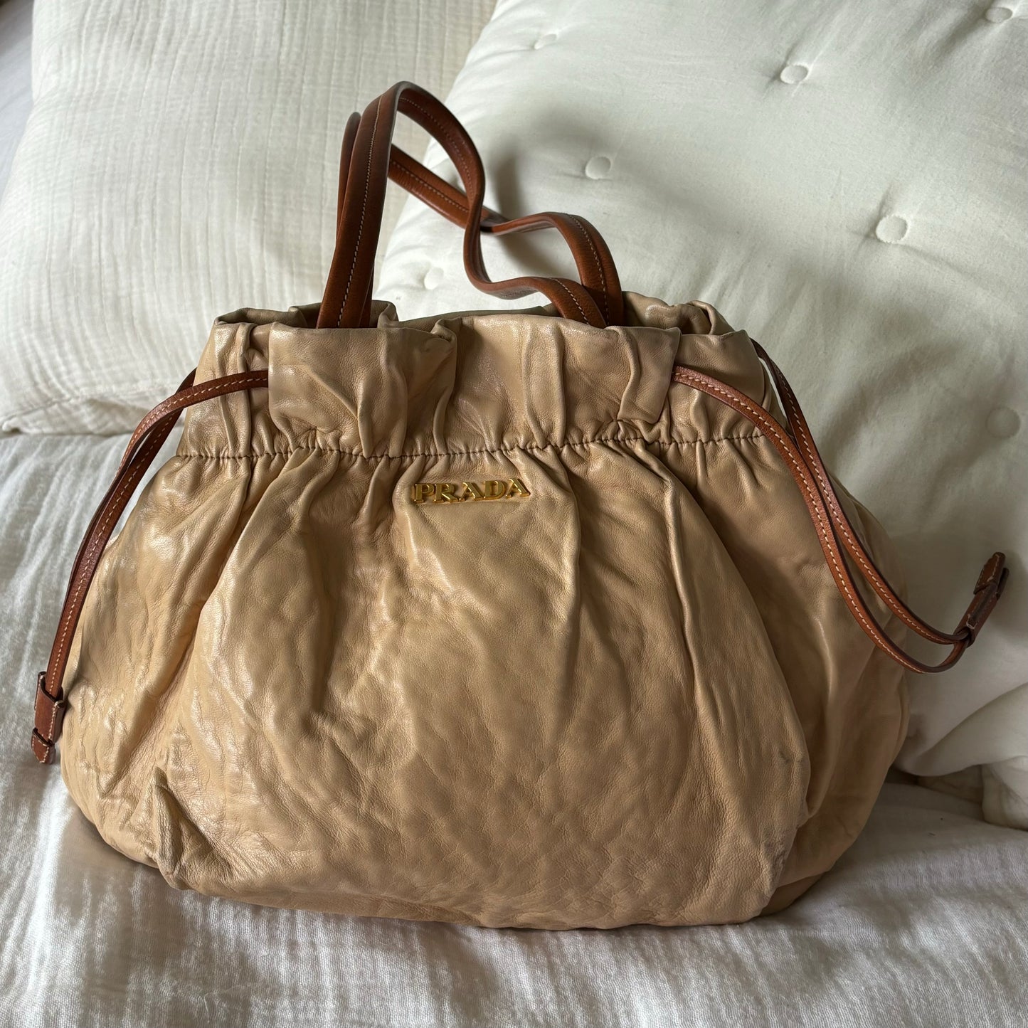 Prada Tan Nappa Purse