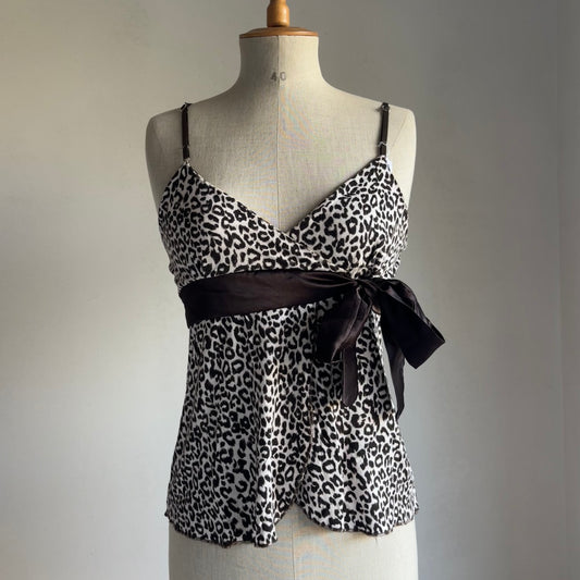 Leopard Print Tie Cami (S)