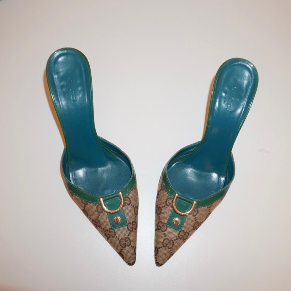 Gucci Monogram Mules (39)