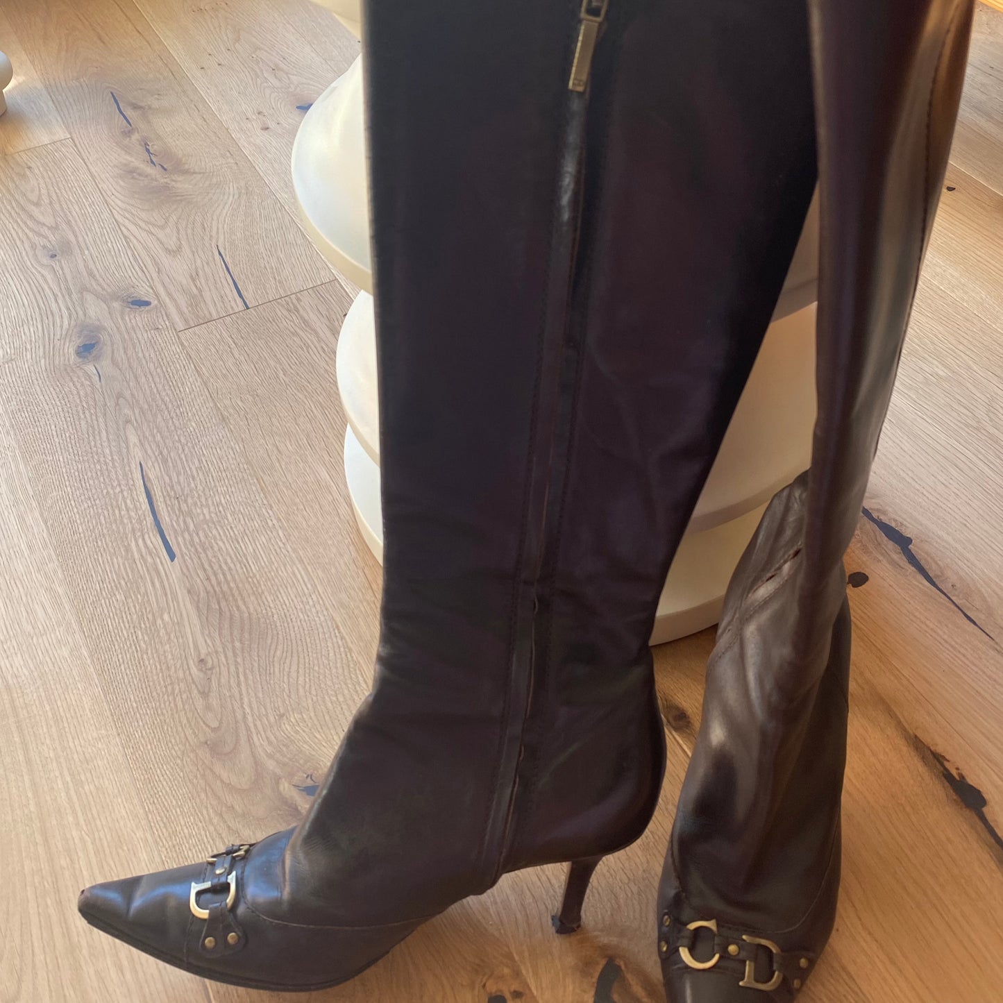 Christian Dior Brown Leather Boots (36.5)