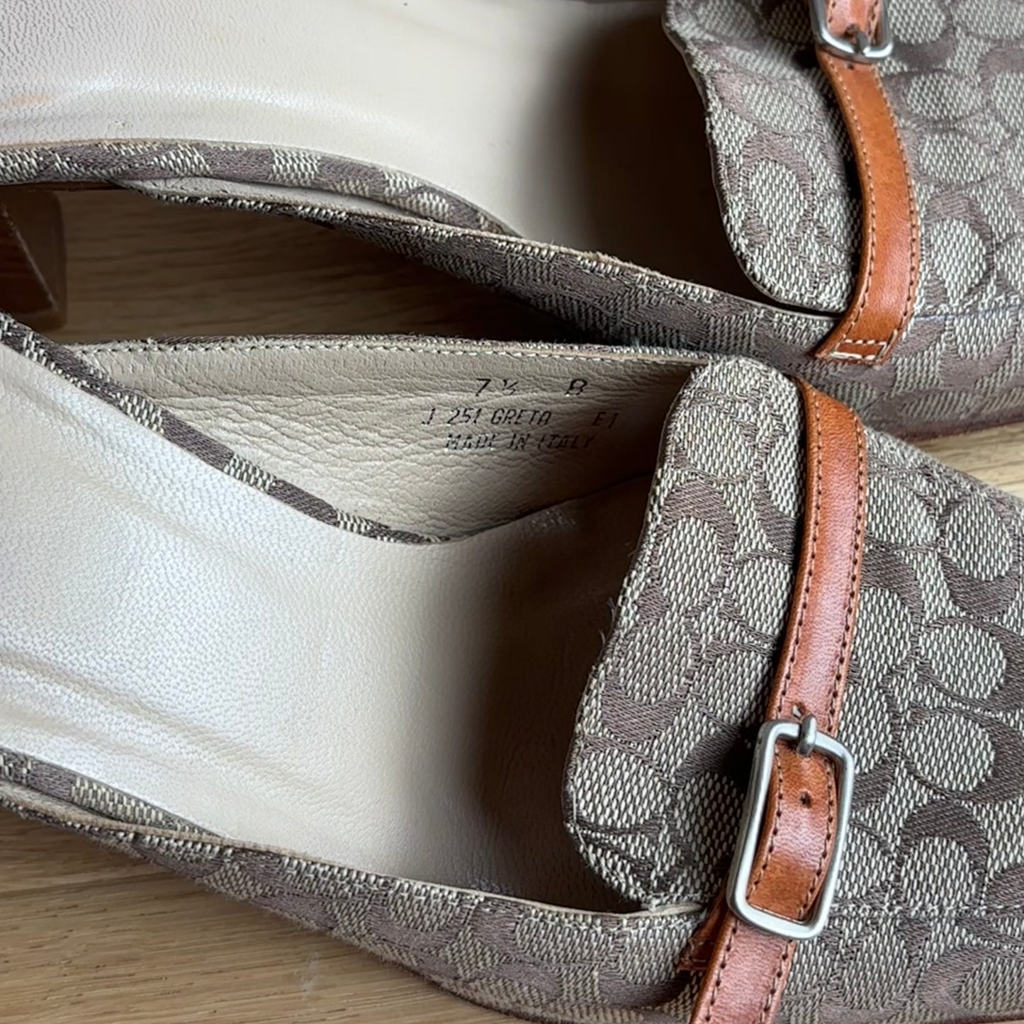 Coach Monogram Mules