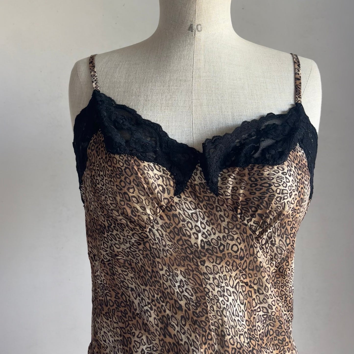 Leopard Silk Slip Dress (M)