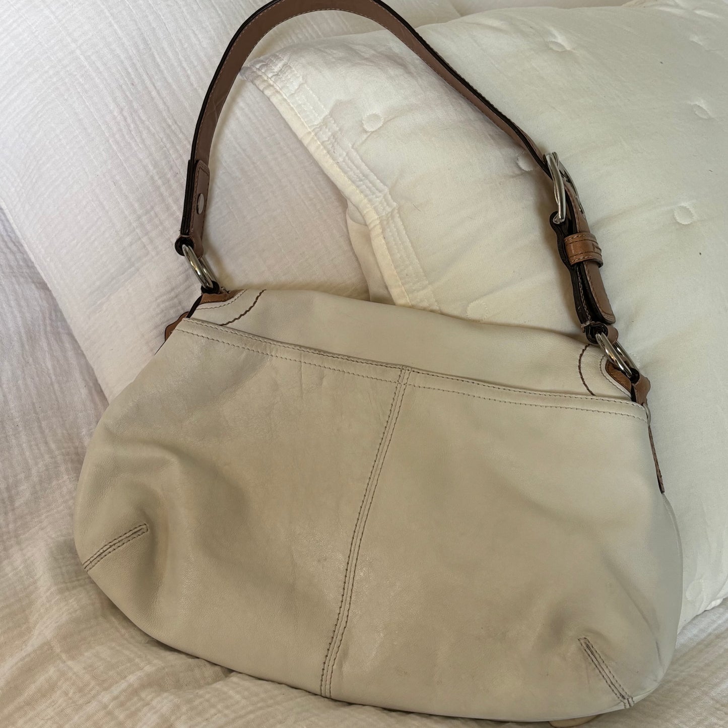 Coach White Leather Purse