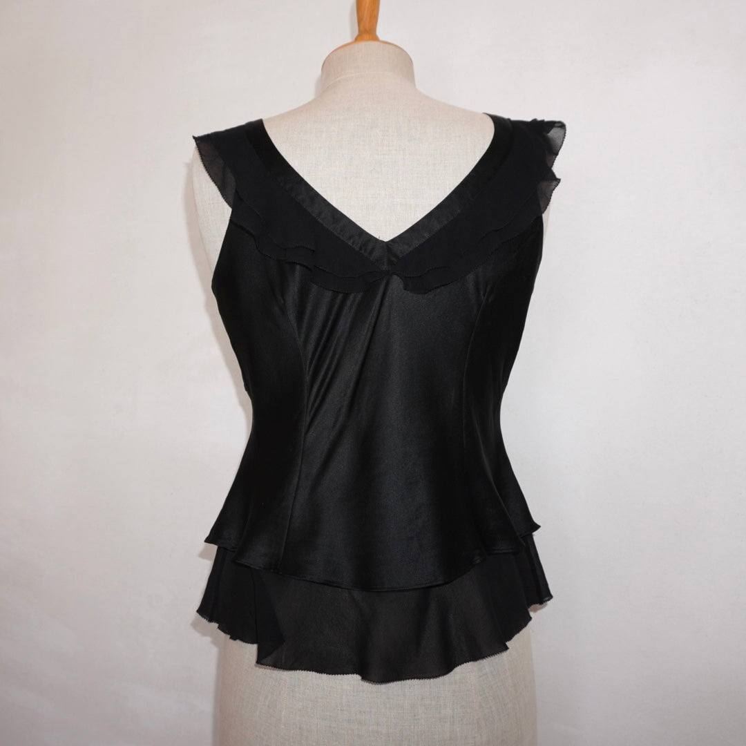 Silk Ruffle Top (M)