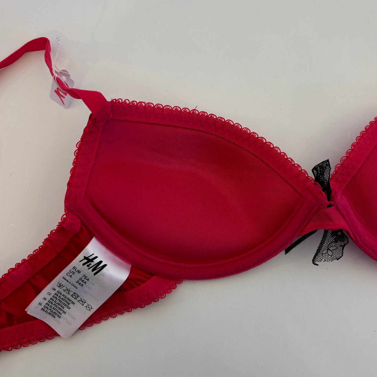 Satin Lace Bra (75A)