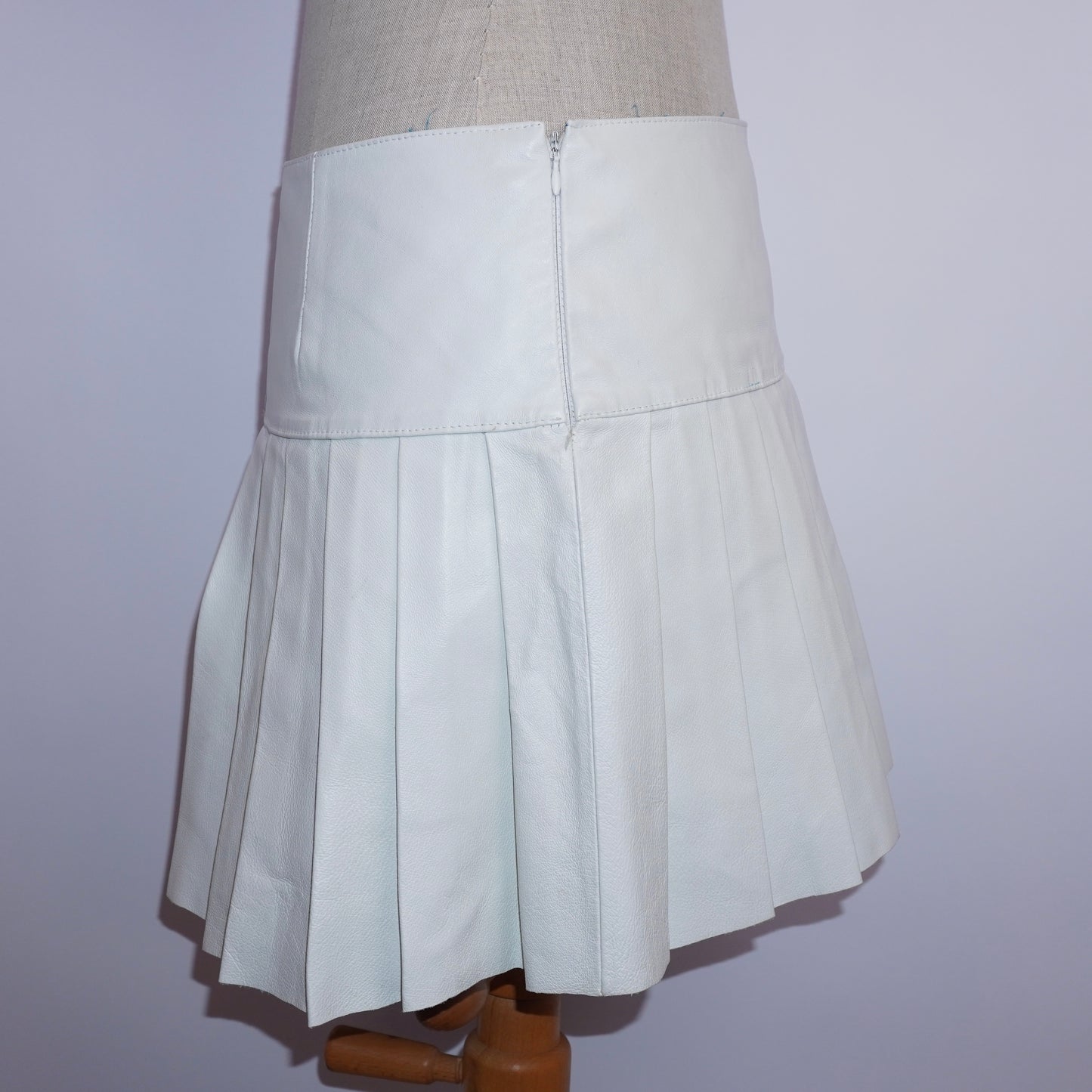 Leather Pleated Skirt (M)