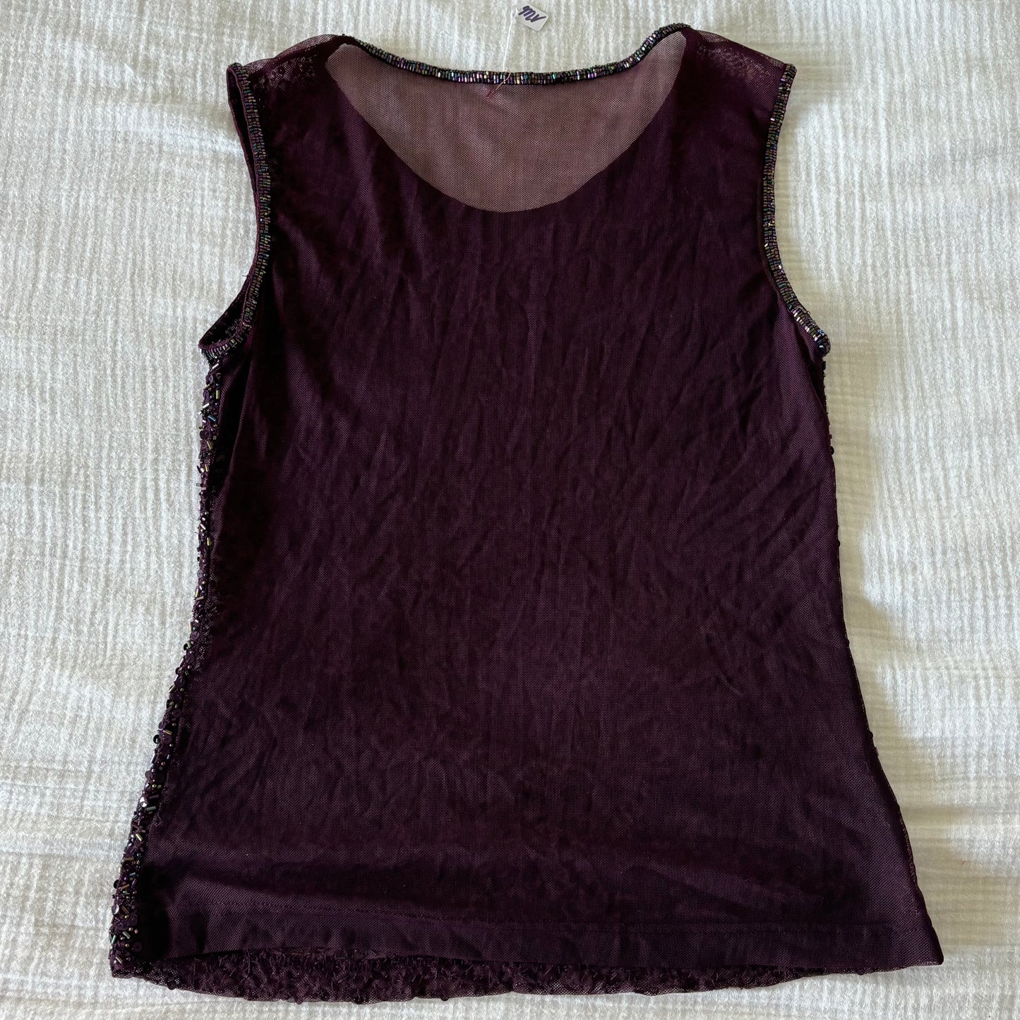 Purple Beaded Top (S)