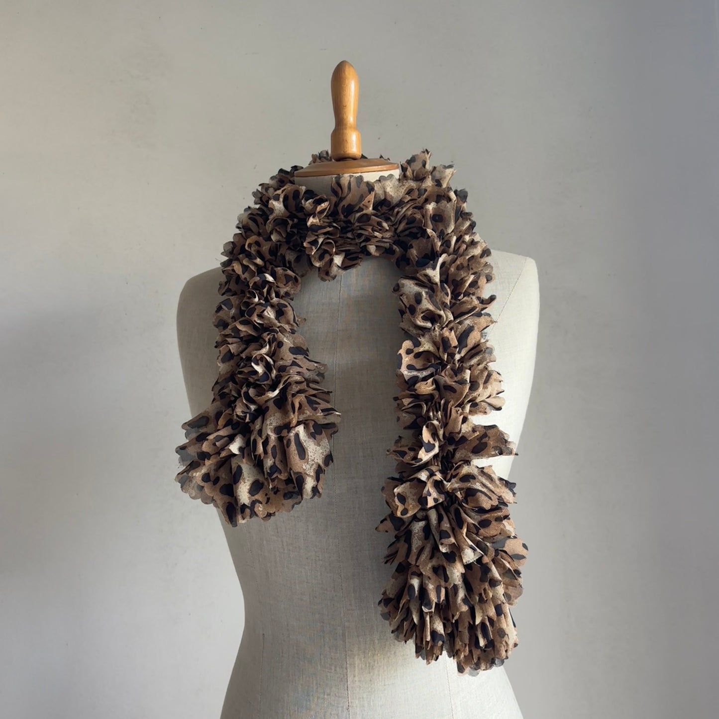 Leopard Ruffle Scarf