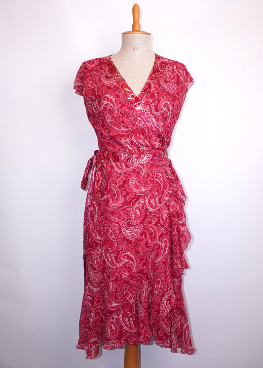 Silk Wrap Dress (S)
